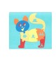 Placa em eva Gato Vogal Partes em EVA Escolar Life Toy